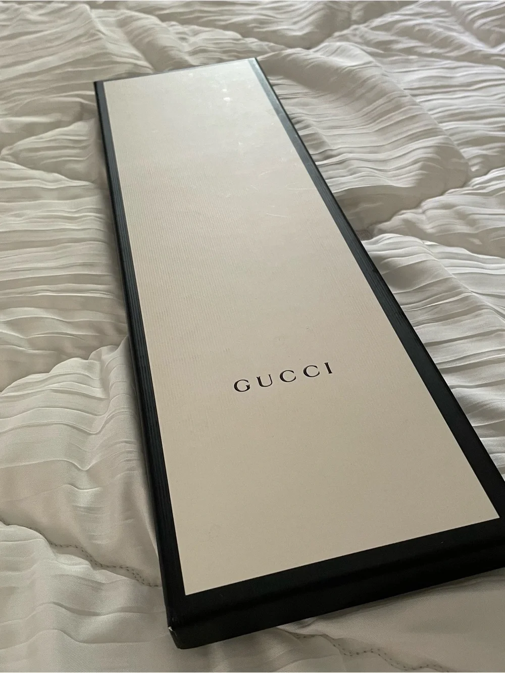 Gucci Authentic Empty Necktie Gift Box in Ivory and Black